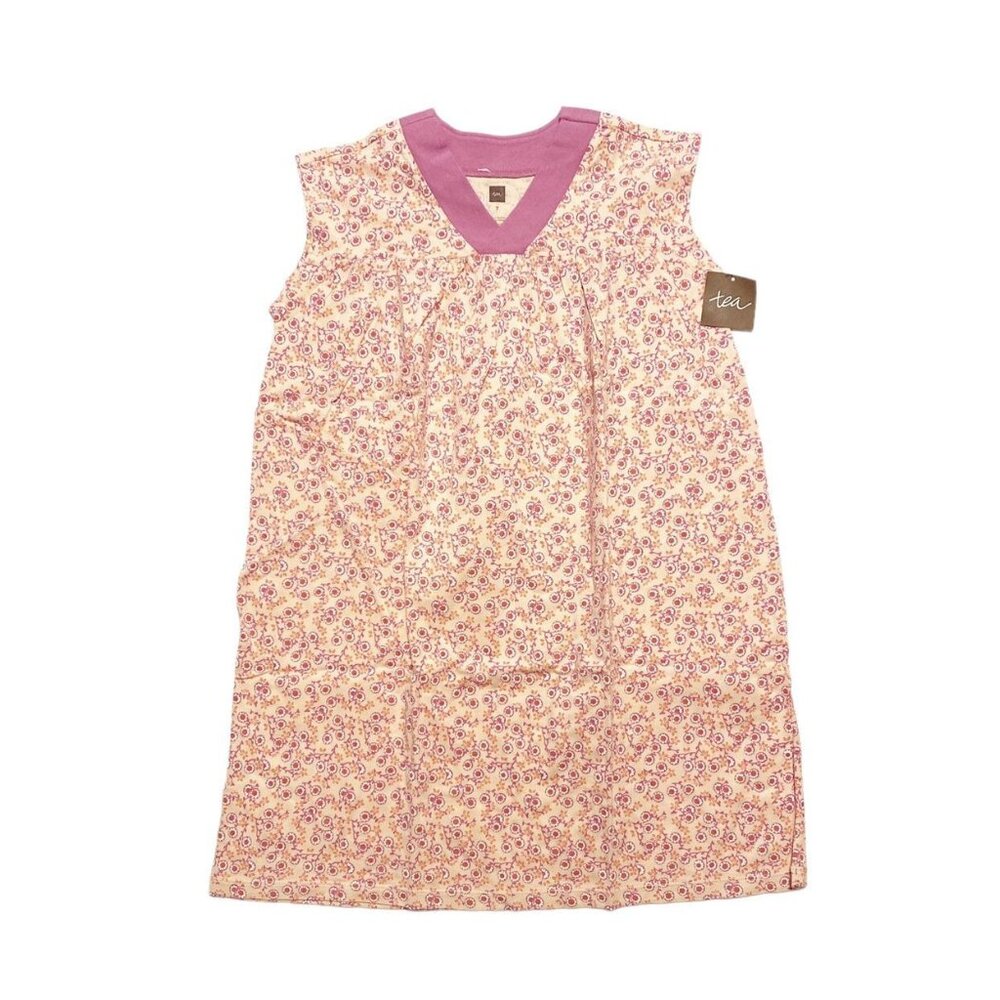 NWT Tea Collection Patterned Trapeze Dress Mei Mei Floral Size 7